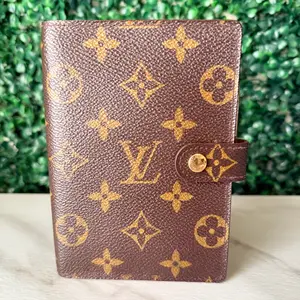 Pre-owned Louis Vuitton FINAL SALE Small Leather Goods Small Ring Agenda with Pen