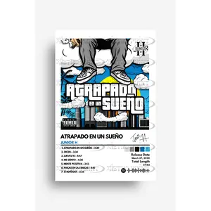 Atrapado en un Sueño Album Cover Poster - Junior H - Premium Satin Photo Paper Decor for Room Wall Artistic Print