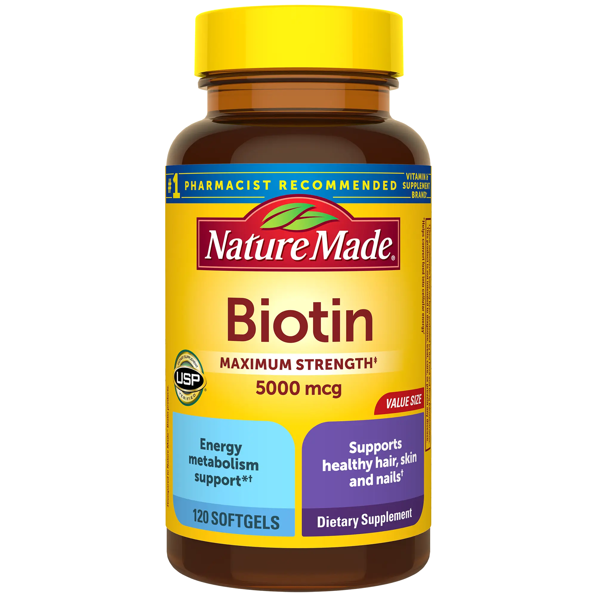 Biotin Maximum Strength‡ 5000 mcg Softgels