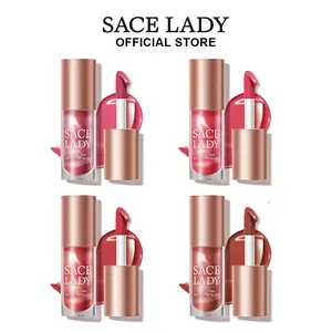 SACE LADY Makeup Blush Set Long-lasting Natural Matte Liquid Blush Nourishes Lip & Face Cosmetics 4Pcs