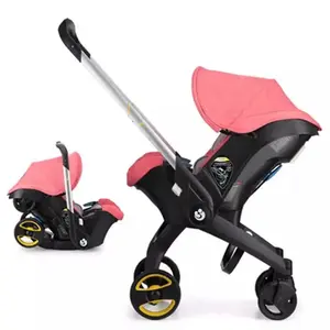 #Summervibes All-in-1 Convertible High-View Stroller, Latch Base-Free Baby Carriage with Reversible Seat, Lightweight Foldable Infant Traveling Stroller for Babies, Mother's Day Gift, Lightweight Stroller pram travel mom pink  travel stroller