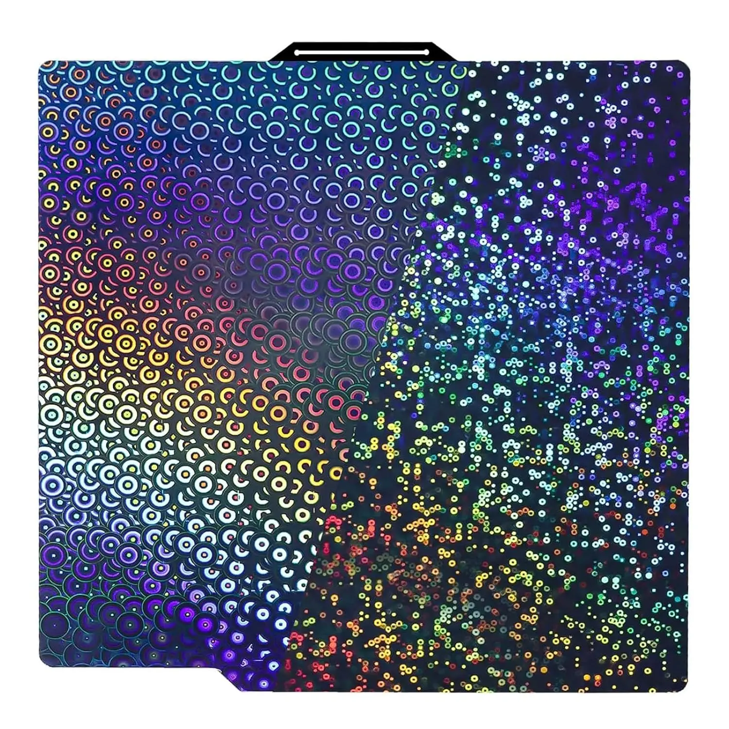 Smooth Rainbow Circles+Kaleidoscope PEK Build Plate for Bambu Lab X1/X1C/X1E/P1P/P1S/A1, Flexible X1C P1S A1 PEK Spring Steel Bed Plate for Bambu Labs 257x257mm 3D Printers