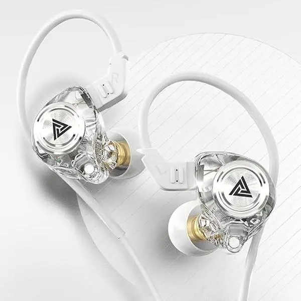 QKZ AK3 FiLe Wired Gaming IEM Earphones with 11mm Dynamic Driver, HiFi Bass Sound for Gamers and Music Listeners