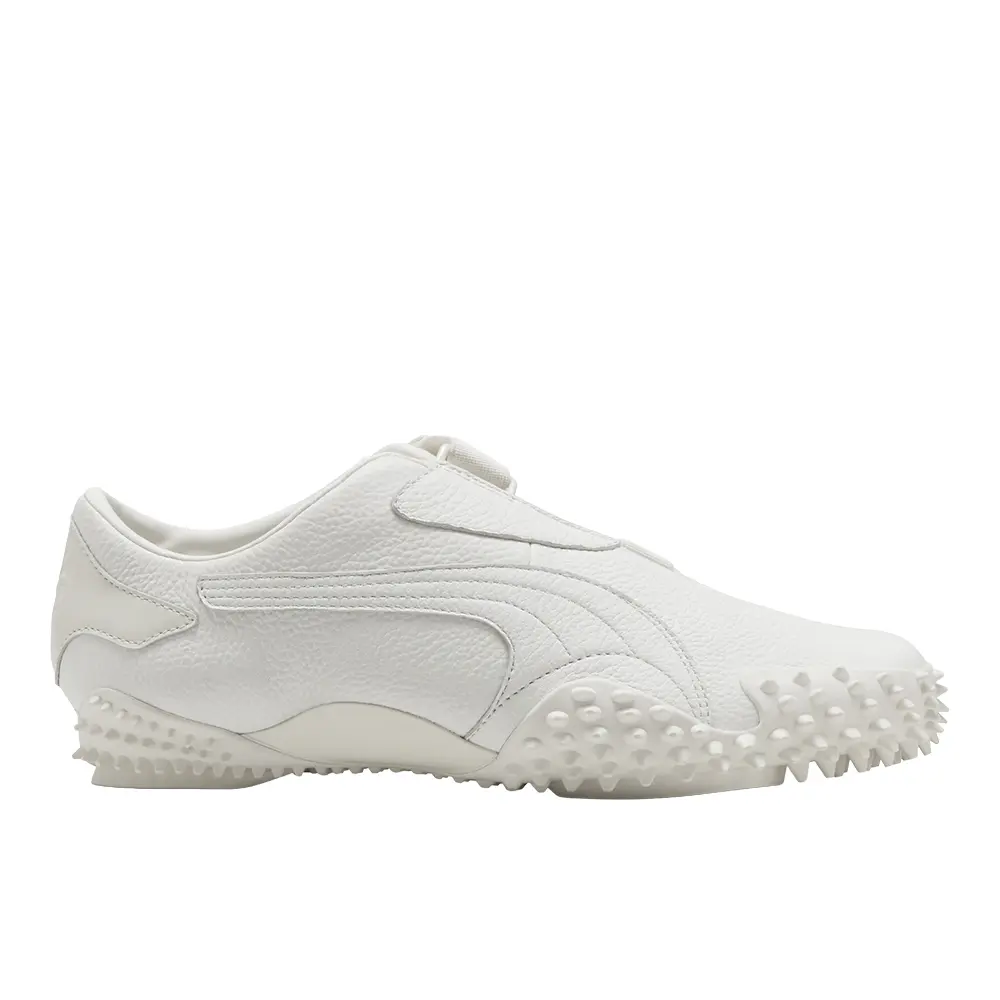 PUMA Mens Mostro Leather Slip On Sneakers Shoes Casual - White