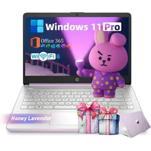 HP 14 inch Laptop for Students & Business •  250nits Anti-Glare Display • Intel 4-Core CPU • Win 11 Pro • 8GB RAM • 128GB UFS • Copilot • Wi-Fi 6 • Lavender