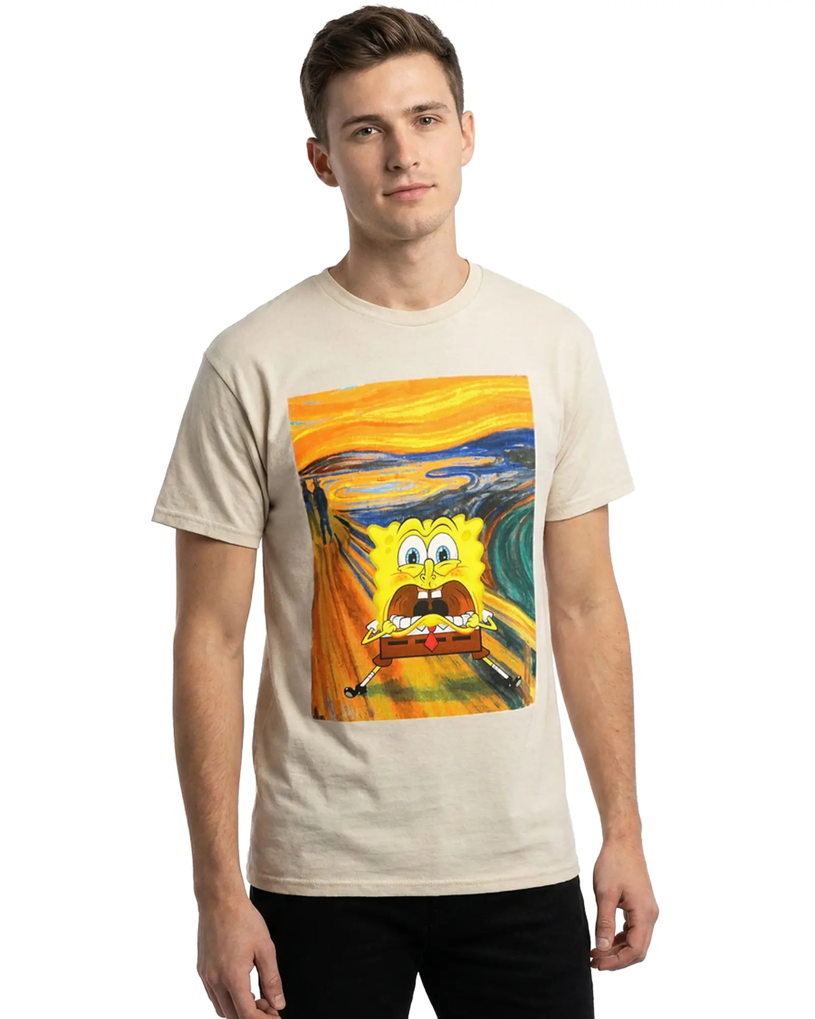 SpongeBob SquarePants T-Shirt Men's The Scream Painting Tee