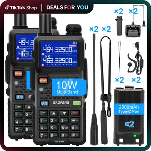 【Christmas Gift】BAOFENG GMRS Radios 5RH 10W Long Range Walkie Talkie – 2-Way Radio with Foldable Upgraded Antenna, USB-C Charging  & NOAA Weather Alert for Adults, Perfer for Camping Hiking Hunting Fishing Cruise Road Trip, Audio