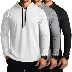 Men's Big and Tall Hoodies Pullover Loose Fit Casual Athletic Long Sleeve Hooded Sweatshirts Quick Dry Long Sleeve Hoodie | Multi-Scene Activewear for Running, Hiking, Fishing & Water Activities | Moisture-Wicking, Breathable & Lightweight