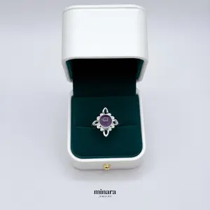 MINARA 950 Silver ANILLO NUDO AMATISTA.