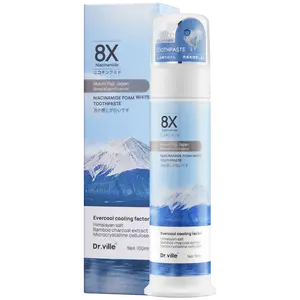 Dr.ville Niacinamide Foaming Whitening Toothpaste 8X - Fresh Breath Stain Removal Gentle Teeth Cleaning 100ml-B