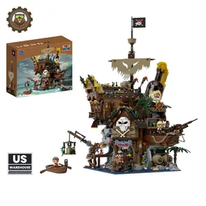 Seamless Pirates Hub Brick Set Building Kit - 2858 Pcs ABS Plastic Interlocking Blocks, Collectibles for Adult Enthusiasts, Display Ready, US Warehouse, Limited Stock (Only 3 Left)