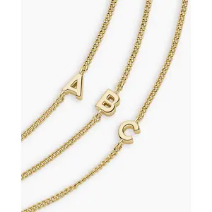 gorjana – Wilder Mini Alphabet Bracelet – 18K Silver or Gold-Plated Initial Bracelet – Meaningful & Dainty – Personalized Jewelry & Gift Idea