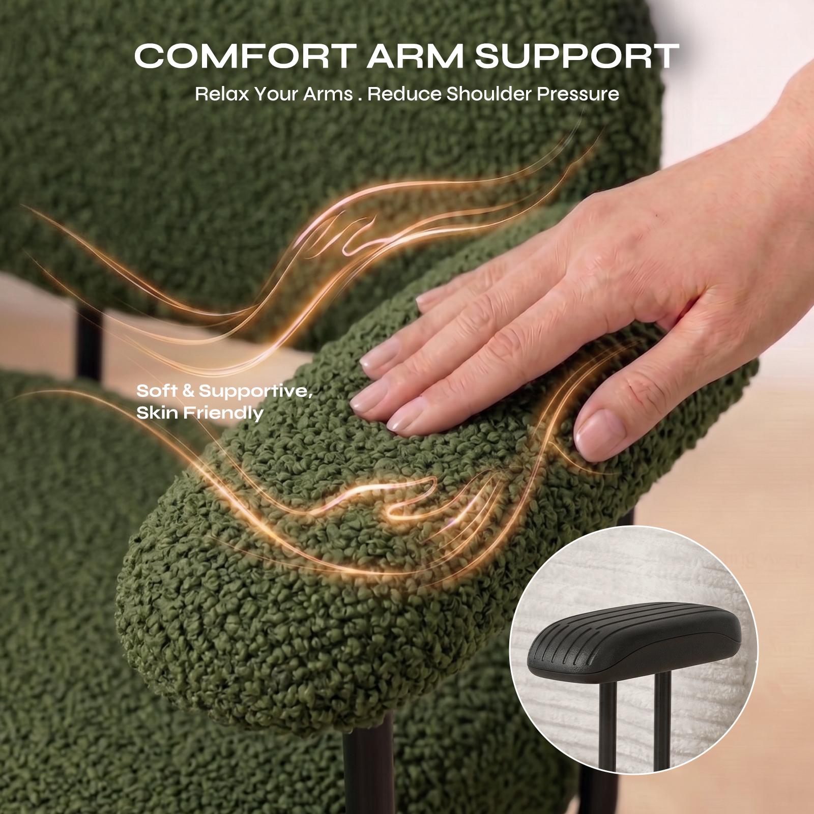 Pinmoco Criss Cross High-Back Ergonomic Office Chair - With Armrests, Dual-Layer Soft Fabric Seat, 360° Swivel, Adjustable Height, for ADHD Relief, WFH Setup, Home Office Ideas, Posture Fix, Relaxation, Self-Assembly Required, Criss Cross Chair, Eclectic