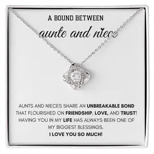 Gift for Niece, Love Knot Necklace to my Niece Birthday gift, Christmas gift, Wedding Gift from aunt, To My Special Niece Necklace, Niece Necklace, Niece Birthday Gift, Gift From Aunt To Niece, From Uncle Niece Jewelry, Gift For Niece Wedding
