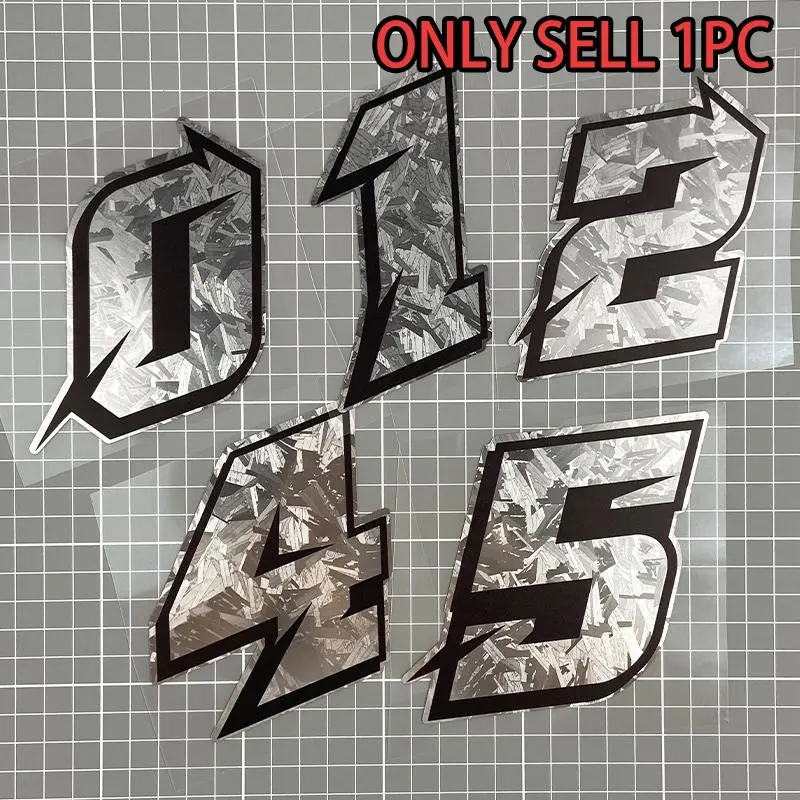 Carbon Fiber Arabic Numerals Car Sticker, Waterproof Personalized DIY Racing Code, Vehicle Exterior Decoration, Suitable for Auto Windows, Motorcycle Front Fairing, Fuel Tank Vinyl Decals, Custom Name Decal, Decal For Cars