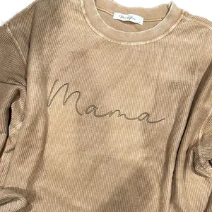 Customizable Oversized Crewneck with Corded Texture for Ultimate Comfort - Fit, Classic