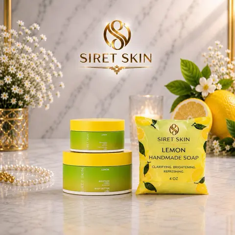 Lemon set (3pcs) Soap, face cream & Body Butter