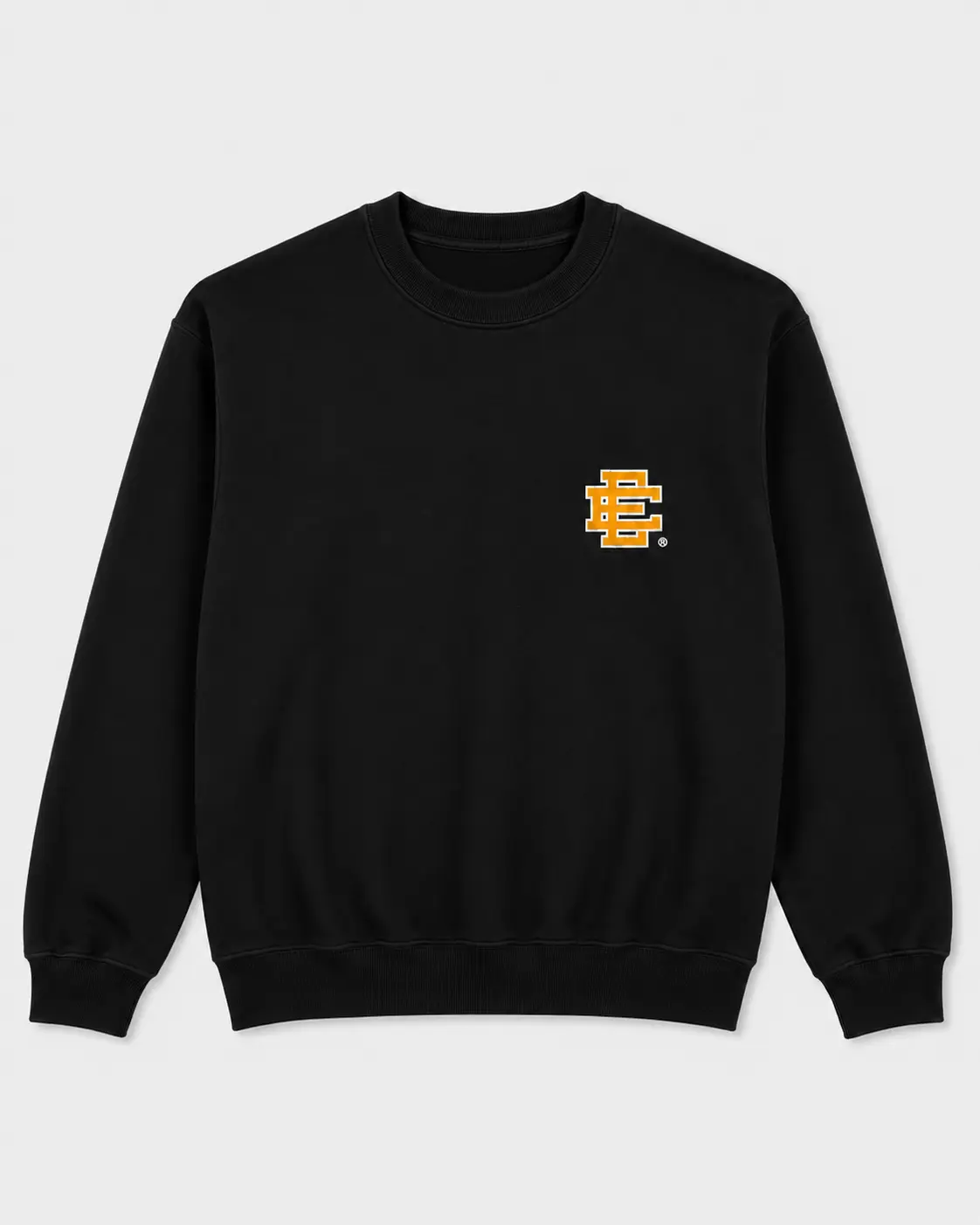 Eric Emanuel Sweater, EE Logo Crewneck Sweatshirt Heavyweight Fleece Pullover Unisex Casual Streetwear Oversized Winter Top