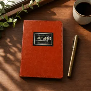 2026 Men's Daily Devotional Notebook, Faux Leather Bible Prayer Tracking Diary, Christian Gift Book for Fathers, Father's Day Gifts