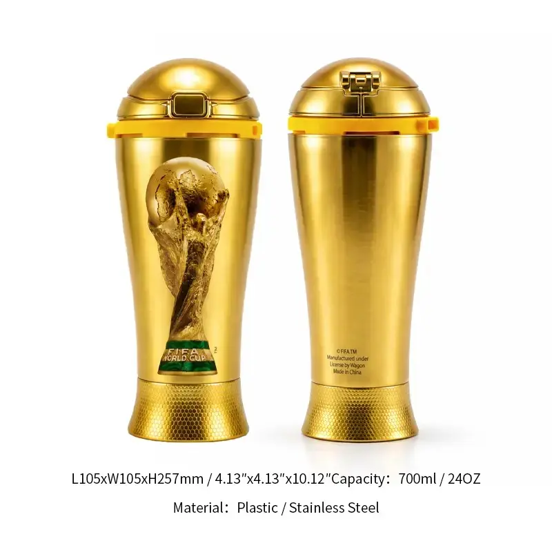 Official 2026 FIFA World Cup Blow Horn Cup | Cheer & 19oz Sip 2-in-1 Reusable Water Bottle with Built-In Horn for Sports Games Tailgates Parties & Events Fantasy Football Championship SummerWins