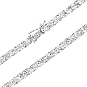 5mm Diamond Tennis Necklace in White Gold