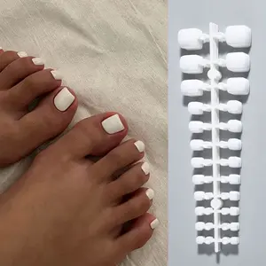 120pcs Pure Square Toe Nails, Press On Toenails, Fake Toenails, High Transparency Material, Easy Wear, Perfect for Daily Use, Beach Vacation, Summer Sandals