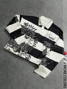 Unisex Cardigan Sweater, Letter Print Design, Graphic, Casual Fitted Top, Simple and Elegant, Aesthetic, Fall & Winter Fashion, Sweatshirt