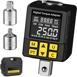 1/2" Drive Digital Torque Adapter, (+-1% Accuracy, 12.5-250Ft-lb), Color Display Alert, Digital Torque Wrench Adapter for , Versatile Torque Meter - /Track | Preset | Store/Delete(340N.m)