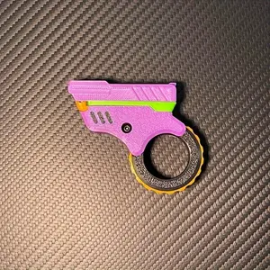 3D Printed Fidget Slider, 1 Count Novelty Spin Push Magnetic Stress Relief Finger Toy, Creative Party Gift for Teenager & Adults