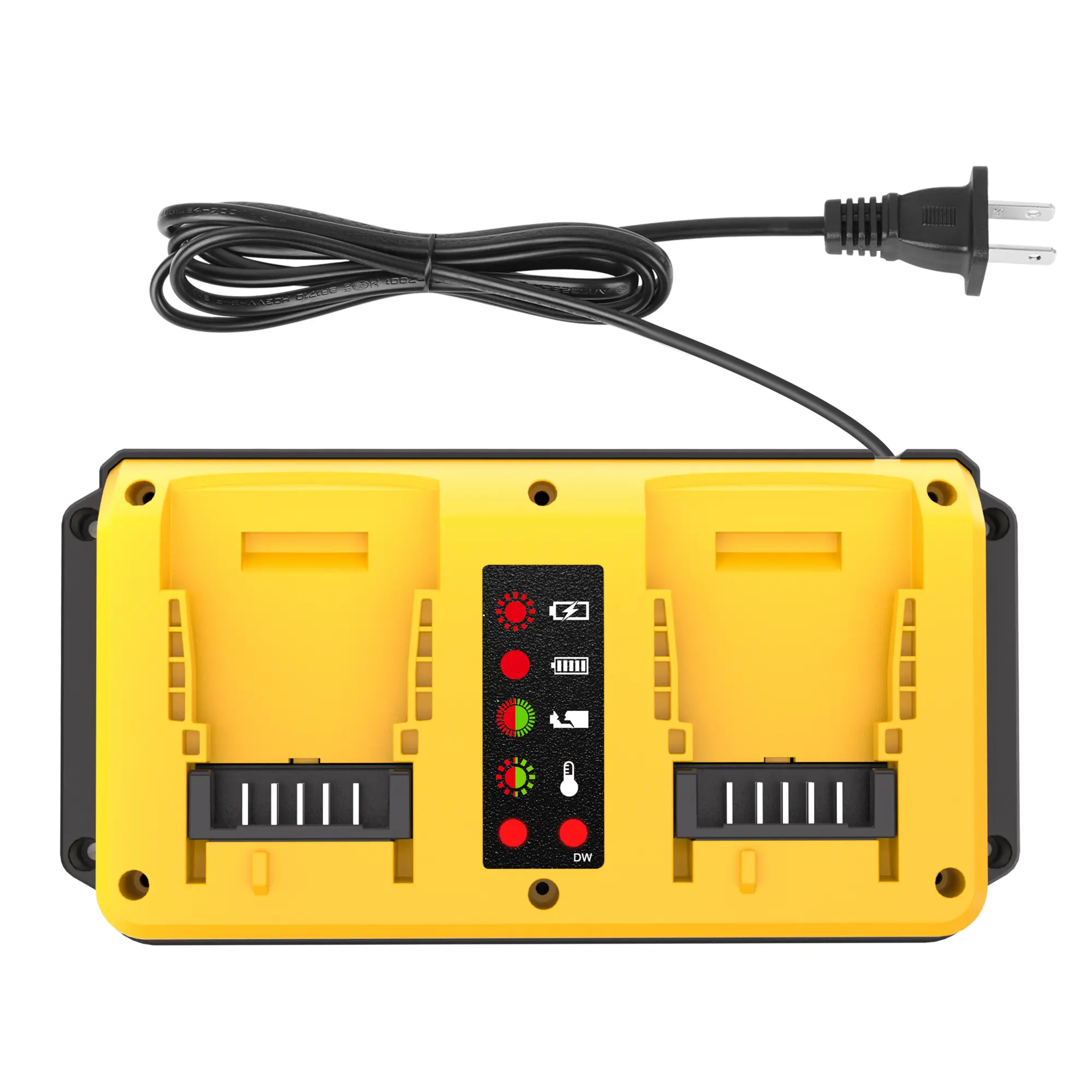 Multi-Port Rapid Battery Charger Station,Battery Charger for Power Tool, Dual-Bay Fast Charging, Compatible with Devvalt 18V/20V Lithium Battery Packs, with Status Indicator Light & Over-Temperature Protection