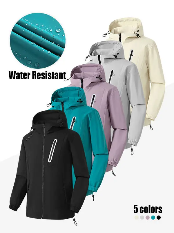 Men’s lightweight, breathable hooded jacket with zippered pockets, made of  polyester fiber, available in multiple colors, suitable for men’s everyday wear and as a top jacket.