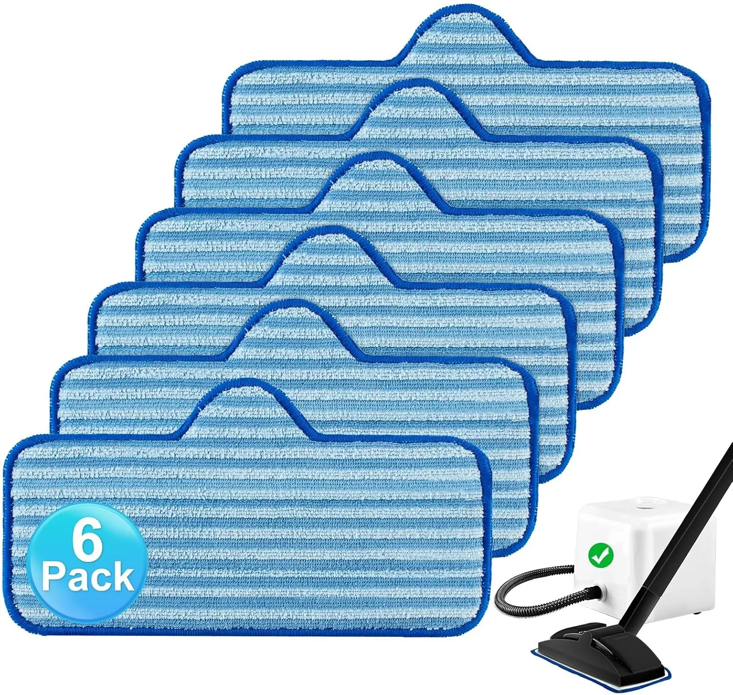 Yuunaie Steam Mop Pads for Dupray Neat Steam Cleaner, 6 Pack Neat Washable and Reusable Microfiber Pads for Dupray Steam Cleaner, Accessories for Dupray Neat Steam Cleaner