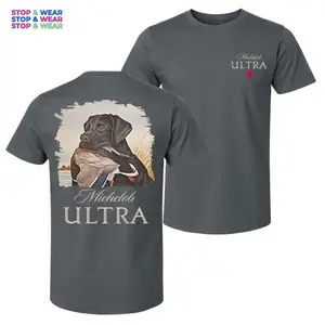 Michelob Ultra Mallard Duck Hunting Dog T-Shirt, 2-Sided Vintage Outdoor Beer Lover Tee, Retro Lab Hunting Graphic Hoodie, Unisex Cotton Streetwear Gift