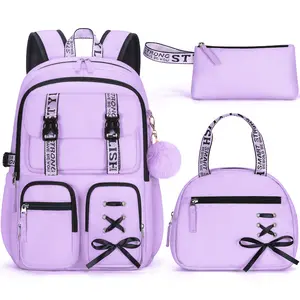 Fimibuke Waterproof 3 PCS Backpack Set with Lunch Bag & Pencil Case – Lightweight School Bag Bookbag for Girls and Boys , Ideal for Elementary Middle High School Students dealsforyoudays