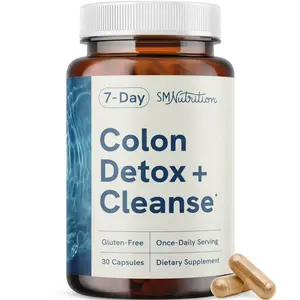 SM Nutrition 7 Day Cleanse & Detox - Gut and Colon Support - Gluten-Free - 30 Capsules - Antioxidant Rich Supplement