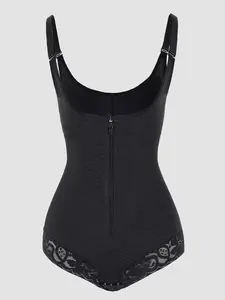 1 Count Women's Colombian Shapewear, Fajas, Shapewear Bodysuit With External Zipper Design, Waist Trainer With Internal Adjustable Hook, Butt Lifting And Tummy Control Body Shaperwear, Suitable For Training Or Sports