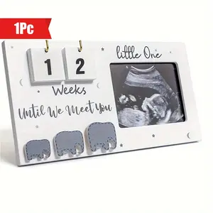 Sonogram Photo Frame, 1 Count Unique Sonogram Picture Frame, Gender Reveal Photo Frame, Personalized Expecting Parents Gift for Pregnant Women, Modern Frames, Modern Glam Frame