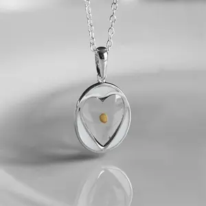 Mustard Seed Necklace Stainless Steel Mother Of Pearl Jewelry Unique Christian Jewelry Faith Biblical Accessory Matthew 17:20