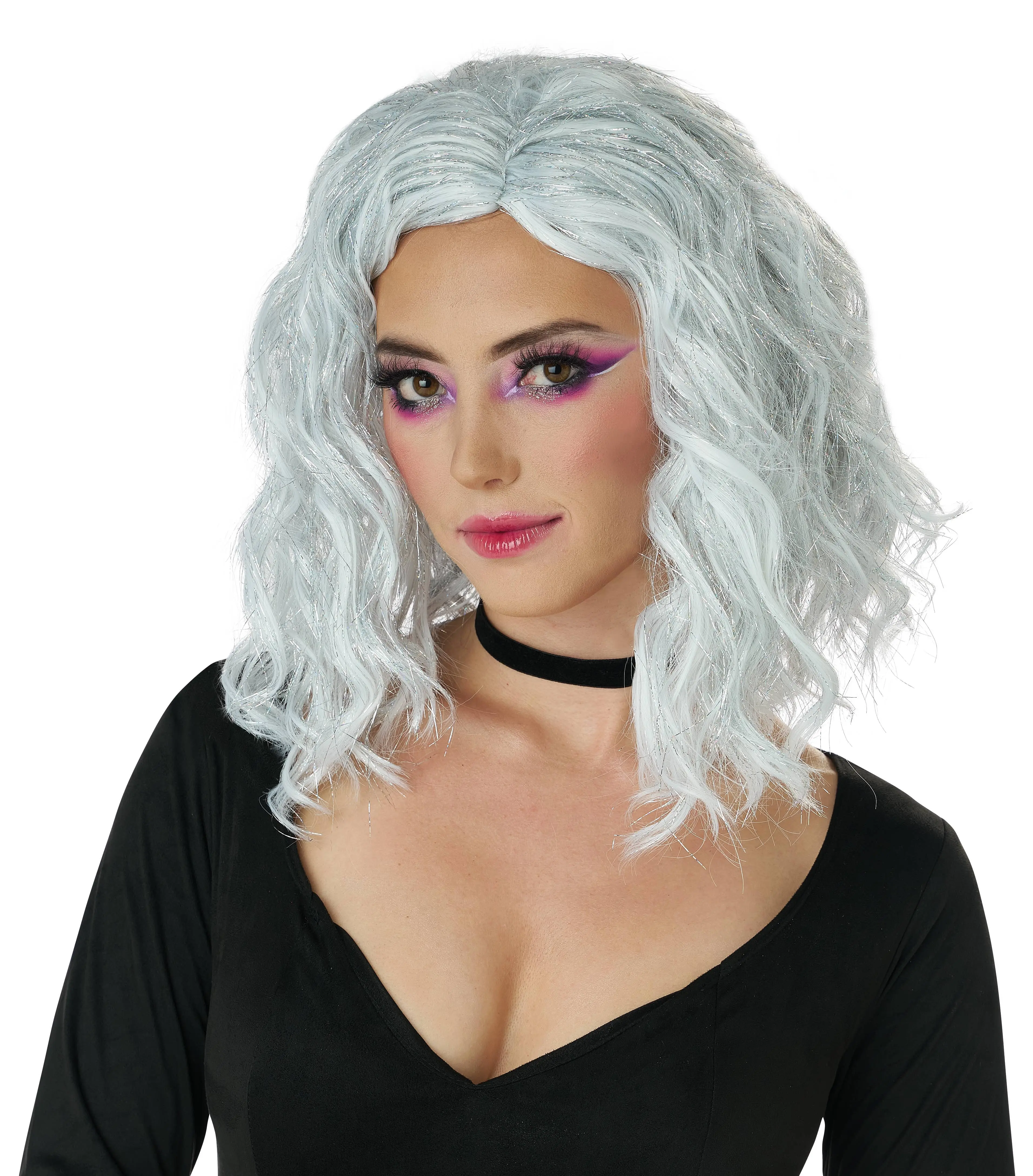 White Textured Bob Wig