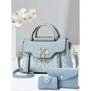 Women's Three-Piece Set Personalized Print Trendy Shoulder Bag Versatile Crossbody Bag Fashion Handbag Small Crossbody Casual Handbag