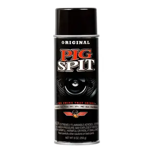 PIG SPIT Original | Shine for Engines, Trim, Tires & Vinyl | Restores Faded Black Plastic | 9 oz. | Single