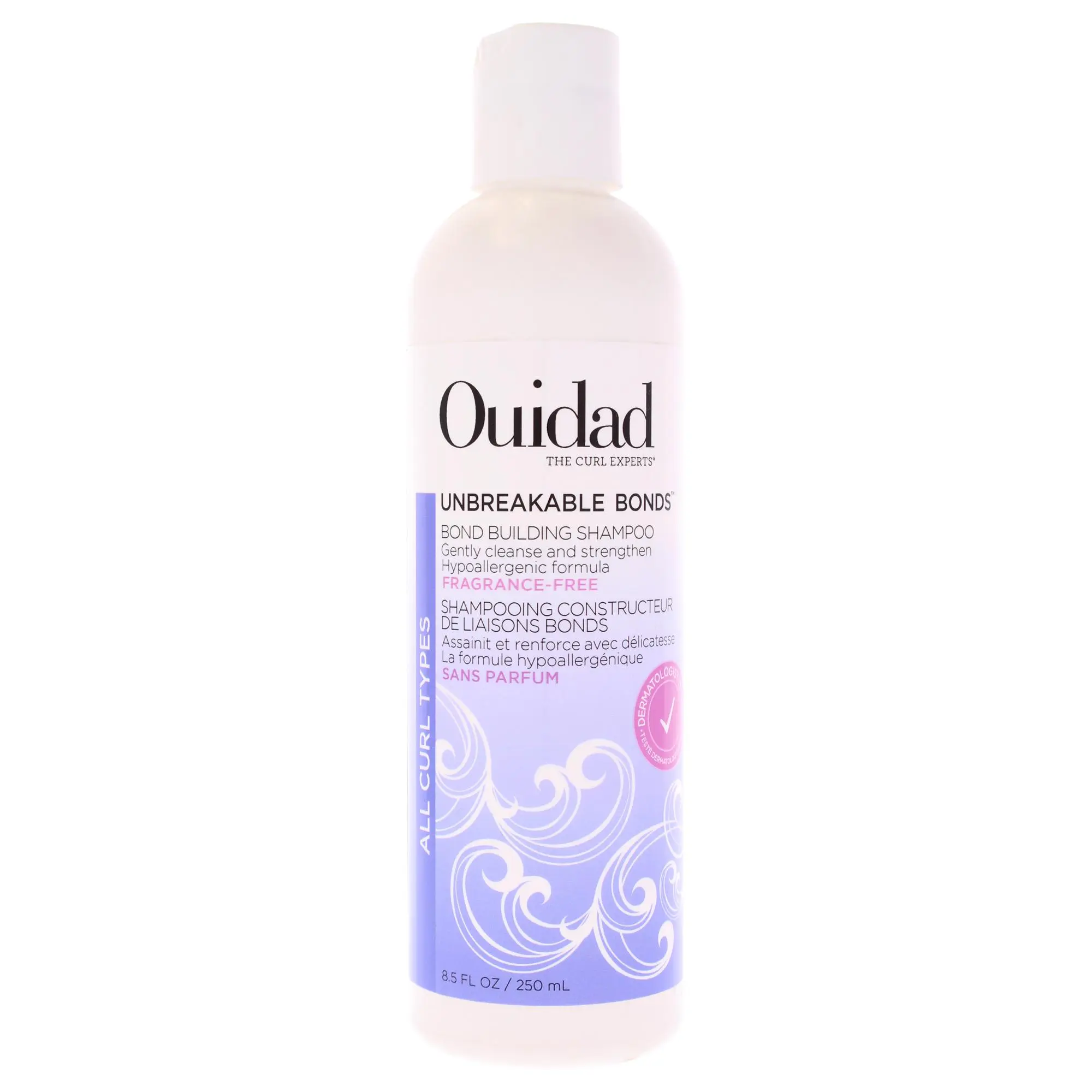 Ouidad Unbreakable Bonds Bond Building Shampoo - Gentle, Soothing, Hypoallergenic Unisex Hair Care, 8.5 fl oz, Strengthens Hair