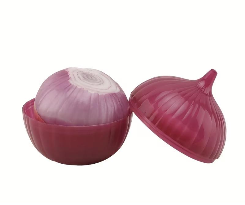 5 Transparent Storage Boxes Shaped Like Fruits And Vegetables - Durable Plastic Containers for Keeping Lemons, Bell Peppers, Tomatoes, Onions, And Garlic Fresh in The Fridge And Freezer - Space-Saving Kitchen Organizers with Easy-Access Lids