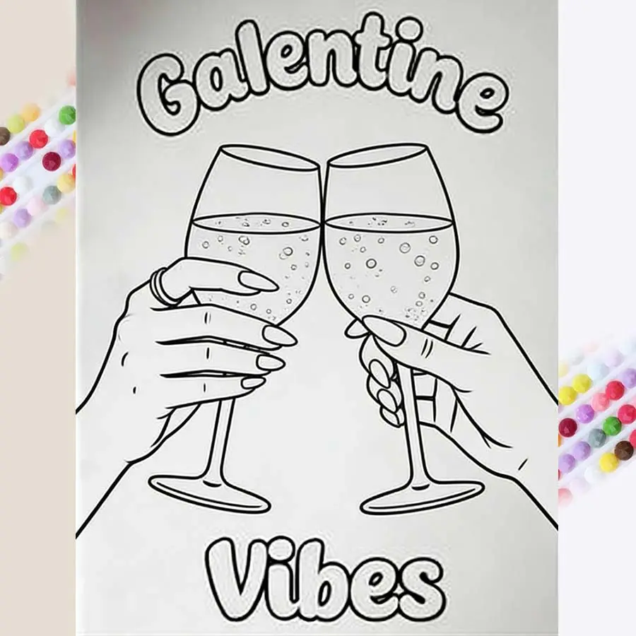1 set of DIY diamond painting kit, 5D diamond art kit, DIY decor wine glasses, toasting cups, text. Mosaic, diamond art, DIY art home decoration, Craft