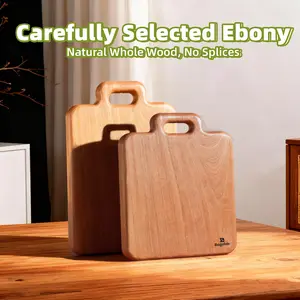 Ebony solid wood cutting board, carved from a single piece of wood without any glue or splicing not crackin.