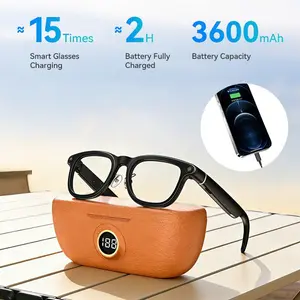 [New Year Deals] 2026 New-Generation X01-AI 4K Smart Camera Glasses with AI Photo Recognition Real-Time Translation & Charging Case as Power Bank for Bluetooth Calls Music Playback Stylish Travel Accessory - Photochromic Lenses Wearable