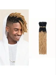 10 Strands Loc Extensions Human Hair, 0.6cm Width Real Human Hair Dreadlocks, Full Handmade Dreads, Natural Look, Dyed Options, Hair Extensions