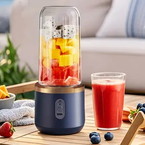 Portable Blender, Personal Smoothie Maker with 2 Cups – USB Rechargeable, 1500mAh, Multi-Function for Milkshakes & Smoothies, Ideal for Kitchen & Travel