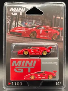 Mini GT Lamborghini Countach LB-Works - Red #1100 - New Release!