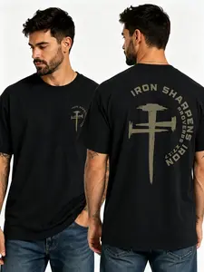 Iron Sharpens Iron Christian Gym Shirt GymPump Christian Clothes Proverbs Bible VerseShirt Christian Streetwear Jesus Christian ManShirt